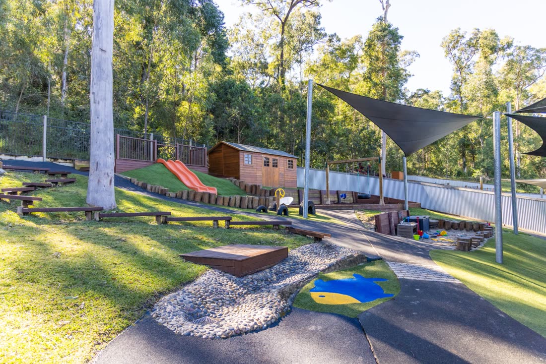 The natural playscape under the trees