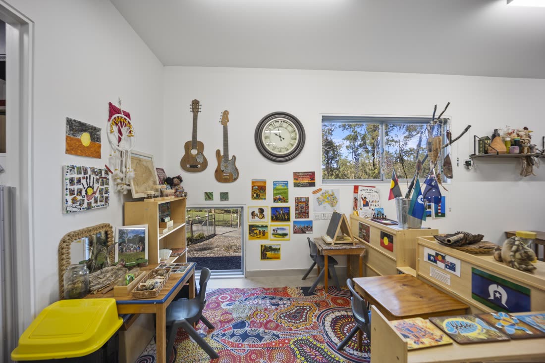 The classroom's music and cultural corner